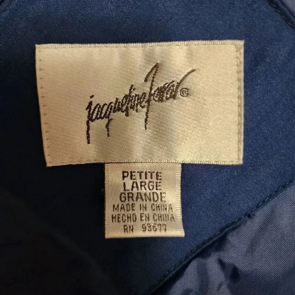 Jacqueline Ferrar Quilted Hooded Jacket Women Size Petite Large Blue Polyester - Picture 5 of 14